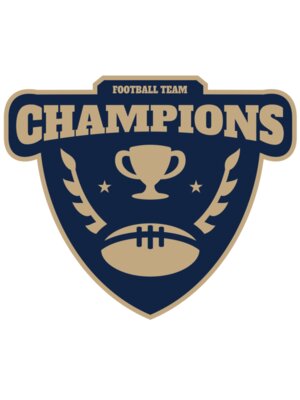 Champions Football Team logo template